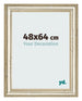 Cadre Photo 48x64cm Brillance Metallique MDF Lazio De Face Mesure | Yourdecoration.fr