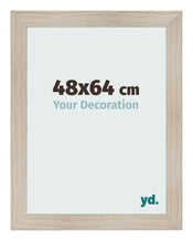 Cadre Photo 48x64cm Chene Rustique MDF Pisa De Face Mesure | Yourdecoration.fr