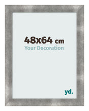 Cadre Photo 48x64cm Metal Vintage MDF Pisa De Face Mesure | Yourdecoration.fr