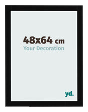 Cadre Photo 48x64cm Noir Brillant MDF Bologna De Face Mesure | Yourdecoration.fr