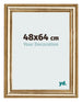 Cadre Photo 48x64cm Or Antique MDF Lazio De Face Mesure | Yourdecoration.fr