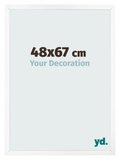 Cadre Photo 48x67 cm Blanc Mat MDF Bologna De Face Mesure | Yourdecoration.fr