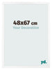 Cadre Photo 48x67 cm Blanc Mat MDF Bologna De Face Mesure | Yourdecoration.fr