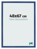 Cadre Photo 48x67 cm Bleu Fonce MDF Bologna De Face Mesure | Yourdecoration.fr