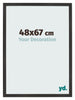 Cadre Photo 48x67 cm Noir Mat MDF Bologna De Face Mesure | Yourdecoration.fr