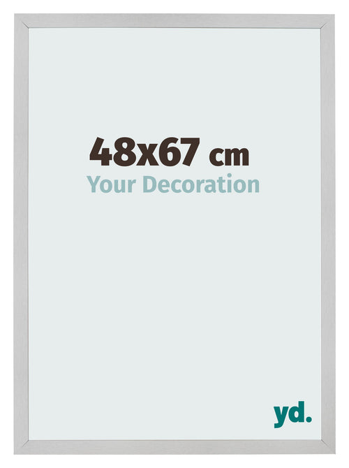 Cadre Photo 48x67cm Acier Inoxydable MDF Bologna De Face Mesure | Yourdecoration.fr
