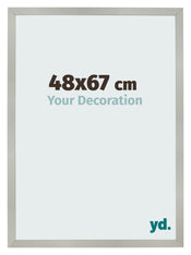 Cadre Photo 48x67cm Argent Mat MDF Bologna De Face Mesure | Yourdecoration.fr