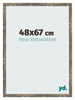 Cadre Photo 48x67cm Bleu Or Mélangé MDF Bologna De Face Mesure | Yourdecoration.fr