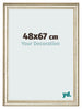 Cadre Photo 48x67cm Brillance Metallique MDF Lazio De Face Mesure | Yourdecoration.fr