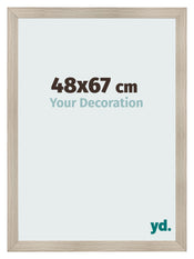 Cadre Photo 48x67cm Chene Rustique MDF Pisa De Face Mesure | Yourdecoration.fr