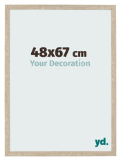 Cadre Photo 48x67cm Chêne Sonoma MDF Bologna De Face Mesure | Yourdecoration.fr