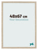 Cadre Photo 48x67cm Chêne Sonoma MDF Bologna De Face Mesure | Yourdecoration.fr