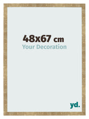 Cadre Photo 48x67cm Or Antique MDF Bologna De Face Mesure | Yourdecoration.fr