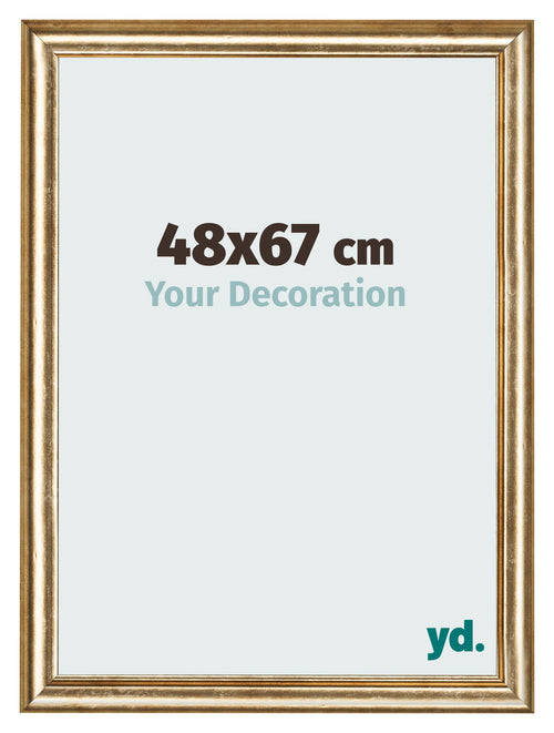 Cadre Photo 48x67cm Or Antique MDF Lazio De Face Mesure | Yourdecoration.fr