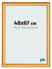 Cadre Photo 48x67cm Or Mat MDF Lazio De Face Mesure | Yourdecoration.fr