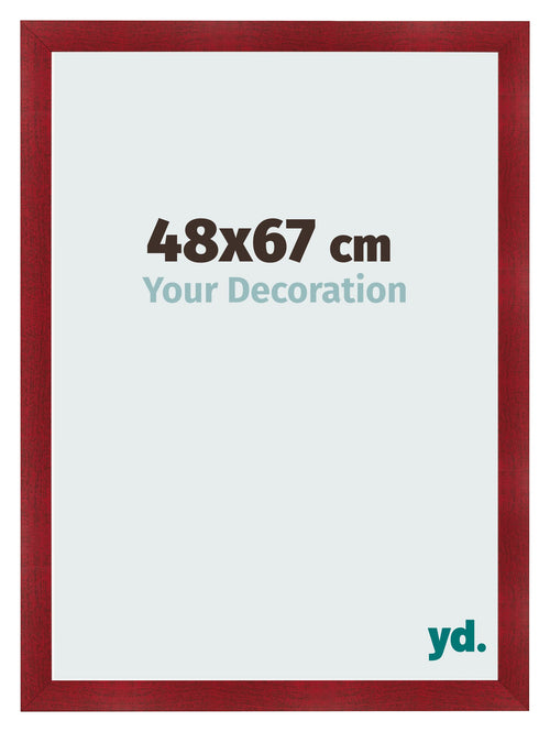 Cadre Photo 48x67cm Vin Rouge Patine MDF Pisa De Face Mesure | Yourdecoration.fr