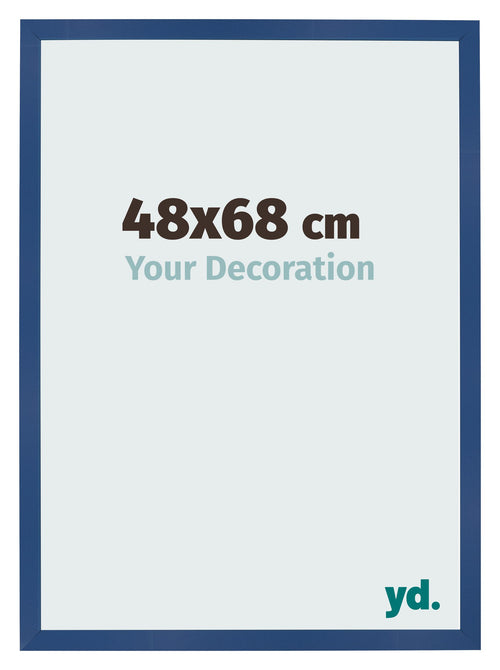 Cadre Photo 48x68 cm Bleu Fonce MDF Bologna De Face Mesure | Yourdecoration.fr