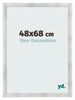 Cadre Photo 48x68cm Aluminium Brosse MDF Pisa De Face Mesure | Yourdecoration.fr