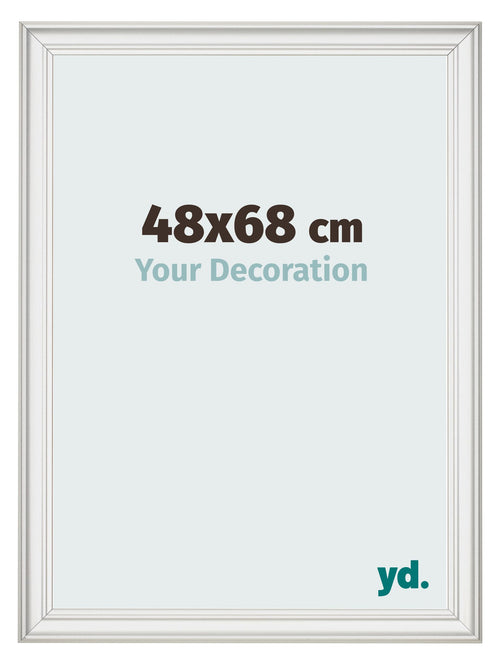 Cadre Photo 48x68cm Blanc Patine MDF Lazio De Face Mesure | Yourdecoration.fr