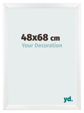 Cadre Photo 48x68cm Blanc Vintage MDF Pisa De Face Mesure | Yourdecoration.fr