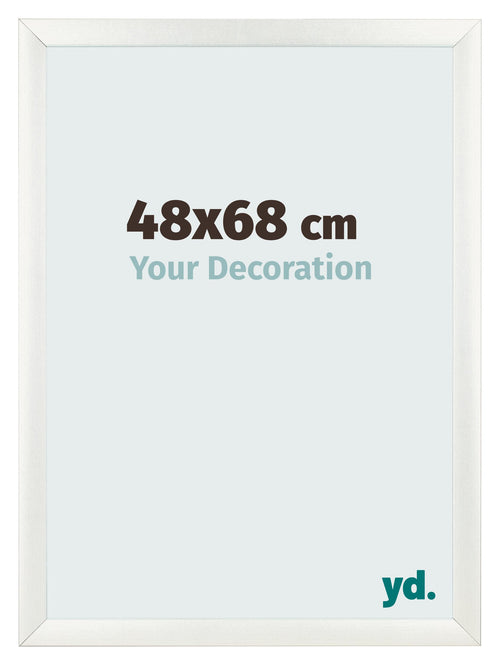 Cadre Photo 48x68cm Blanc Vintage MDF Pisa De Face Mesure | Yourdecoration.fr