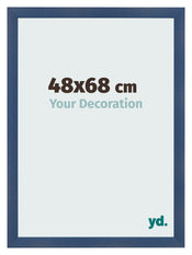 Cadre Photo 48x68cm Bleu Fonce Patine MDF Pisa De Face Mesure | Yourdecoration.fr