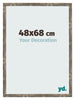 Cadre Photo 48x68cm Bleu Or Mélangé MDF Bologna De Face Mesure | Yourdecoration.fr