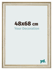Cadre Photo 48x68cm Brillance Metallique MDF Lazio De Face Mesure | Yourdecoration.fr