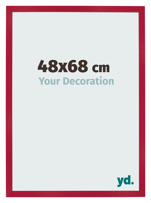Cadre Photo 48x68cm Rouge MDF Bologna De Face Mesure | Yourdecoration.fr