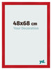 Cadre Photo 48x68cm Rouge MDF Pisa De Face Mesure | Yourdecoration.fr