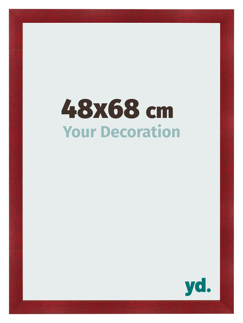 Cadre Photo 48x68cm Vin Rouge Patine MDF Pisa De Face Mesure | Yourdecoration.fr
