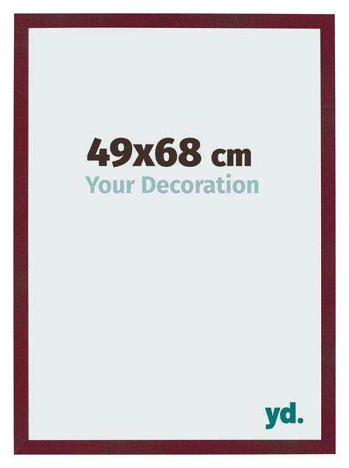 Cadre Photo 49x68 cm Vin Rouge Patine MDF Bologna De Face Mesure | Yourdecoration.fr