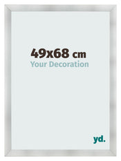 Cadre Photo 49x68cm Aluminium Brosse MDF Pisa De Face Mesure | Yourdecoration.fr