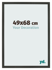 Cadre Photo 49x68cm Anthracite MDF Bologna De Face Mesure | Yourdecoration.fr