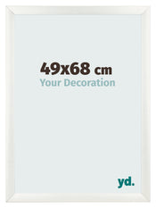 Cadre Photo 49x68cm Blanc Vintage MDF Pisa De Face Mesure | Yourdecoration.fr