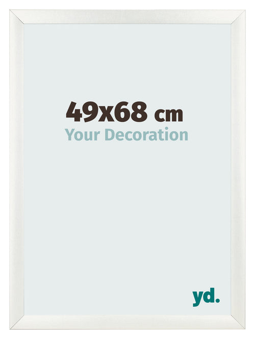 Cadre Photo 49x68cm Blanc Vintage MDF Pisa De Face Mesure | Yourdecoration.fr