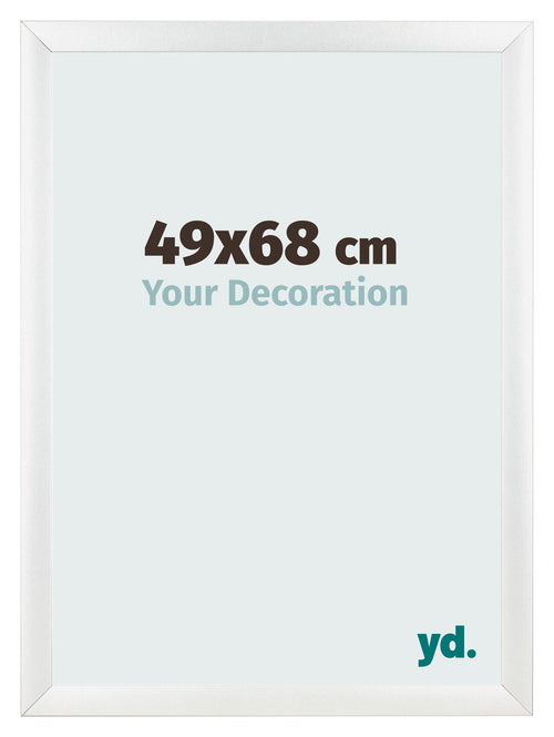 Cadre Photo 49x68cm Blanc Vintage MDF Pisa De Face Mesure | Yourdecoration.fr