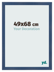 Cadre Photo 49x68cm Bleu Fonce Patine MDF Pisa De Face Mesure | Yourdecoration.fr