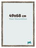 Cadre Photo 49x68cm Bleu Or Mélangé MDF Bologna De Face Mesure | Yourdecoration.fr