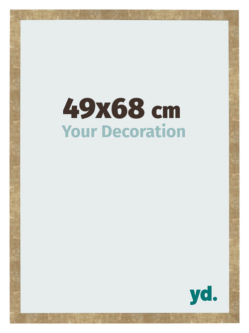 Cadre Photo 49x68cm Or Antique MDF Bologna De Face Mesure | Yourdecoration.fr