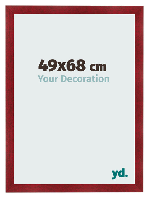 Cadre Photo 49x68cm Vin Rouge Patine MDF Pisa De Face Mesure | Yourdecoration.fr