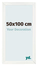 Cadre Photo 50x100cm Blanc Vintage MDF Pisa De Face Mesure | Yourdecoration.fr