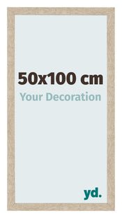 Cadre Photo 50x100cm Chêne Sonoma MDF Bologna De Face Mesure | Yourdecoration.fr