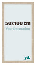 Cadre Photo 50x100cm Chêne Sonoma MDF Bologna De Face Mesure | Yourdecoration.fr