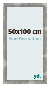 Cadre Photo 50x100cm Metal Vintage MDF Pisa De Face Mesure | Yourdecoration.fr