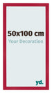 Cadre Photo 50x100cm Rouge MDF Bologna De Face Mesure | Yourdecoration.fr