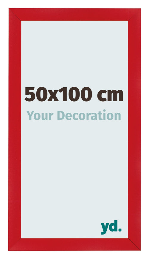 Cadre Photo 50x100cm Rouge MDF Pisa De Face Mesure | Yourdecoration.fr