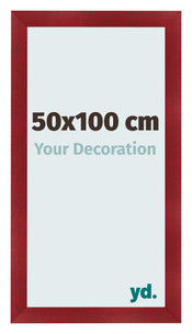 Cadre Photo 50x100cm Vin Rouge Patine MDF Pisa De Face Mesure | Yourdecoration.fr