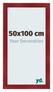 Cadre Photo 50x100cm Vin Rouge Patine MDF Pisa De Face Mesure | Yourdecoration.fr