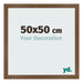 Cadre Photo 50x50 cm Chene Rustique MDF Bologna De Face Mesure | Yourdecoration.fr